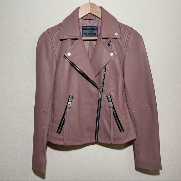 All Saints Dalby Leather Jacket (size 2) - Picture 1 of 8